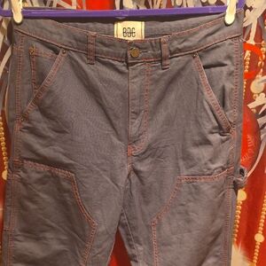 BDG Charcoal Pants with Red Stitching